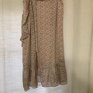 Polka Dot Ruffle Hem Skirt